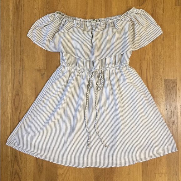 Striped Off Shoulder Dress - Picture 1 of 5